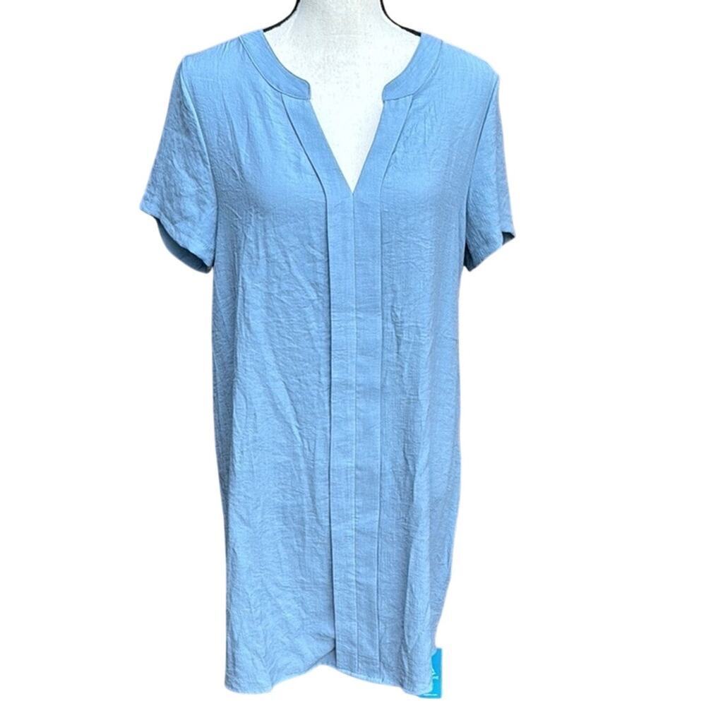 CUPSHE Soft Blue V-Neck Mini Swimsuit Cover-Up Dress Women's Size Small NWT